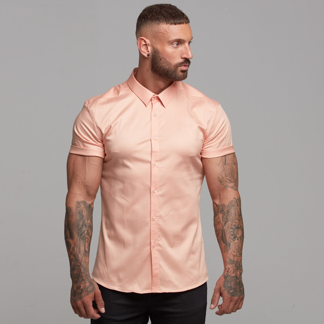 Super Slim Luxe Ultra Stretch Peach Short Sleeve -  FS382