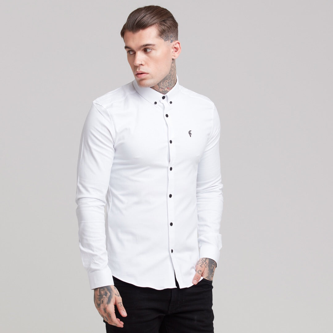 Super Slim Stretch Classic Oxford White - FS300