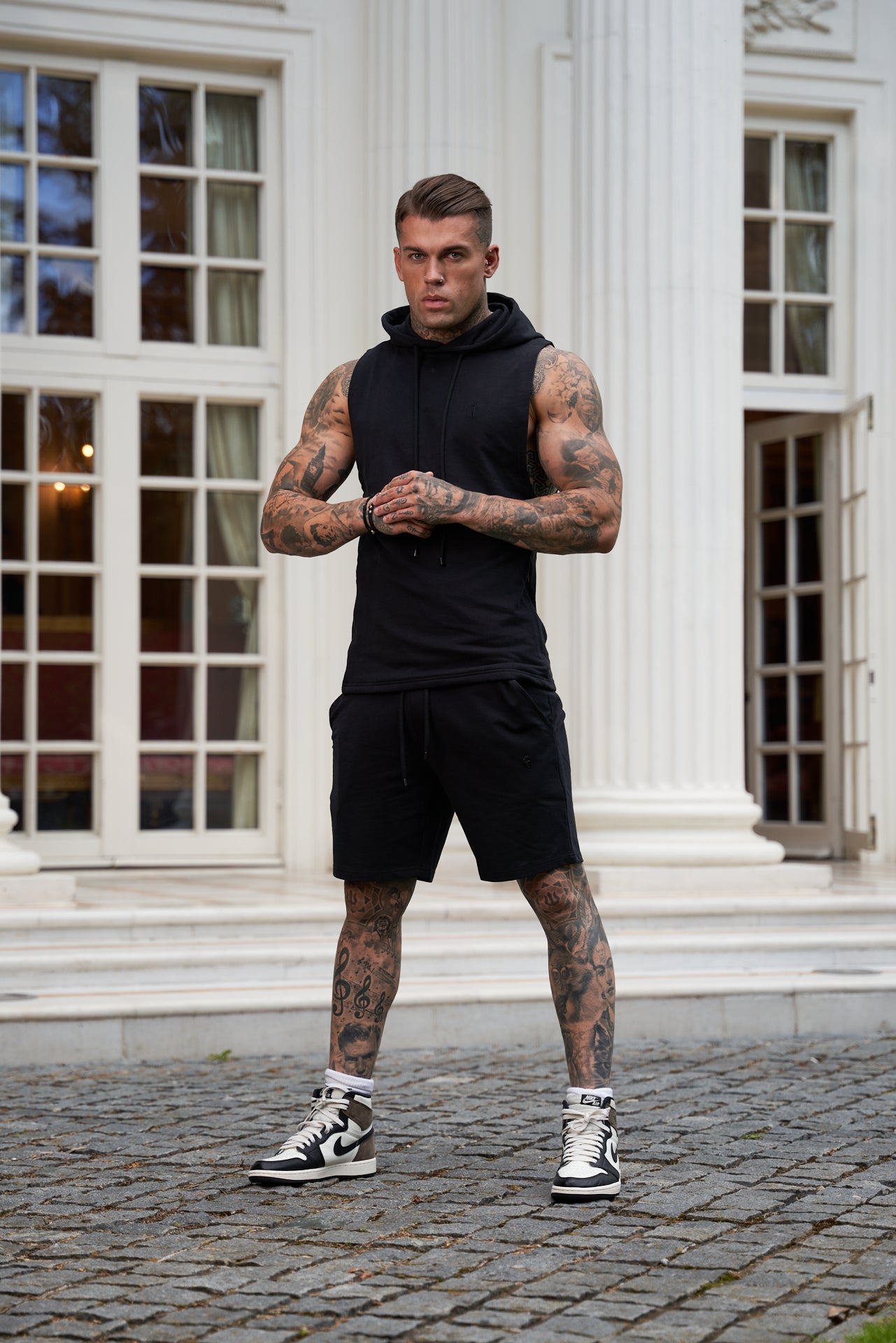 Black Elasticated Shorts - FSJS656