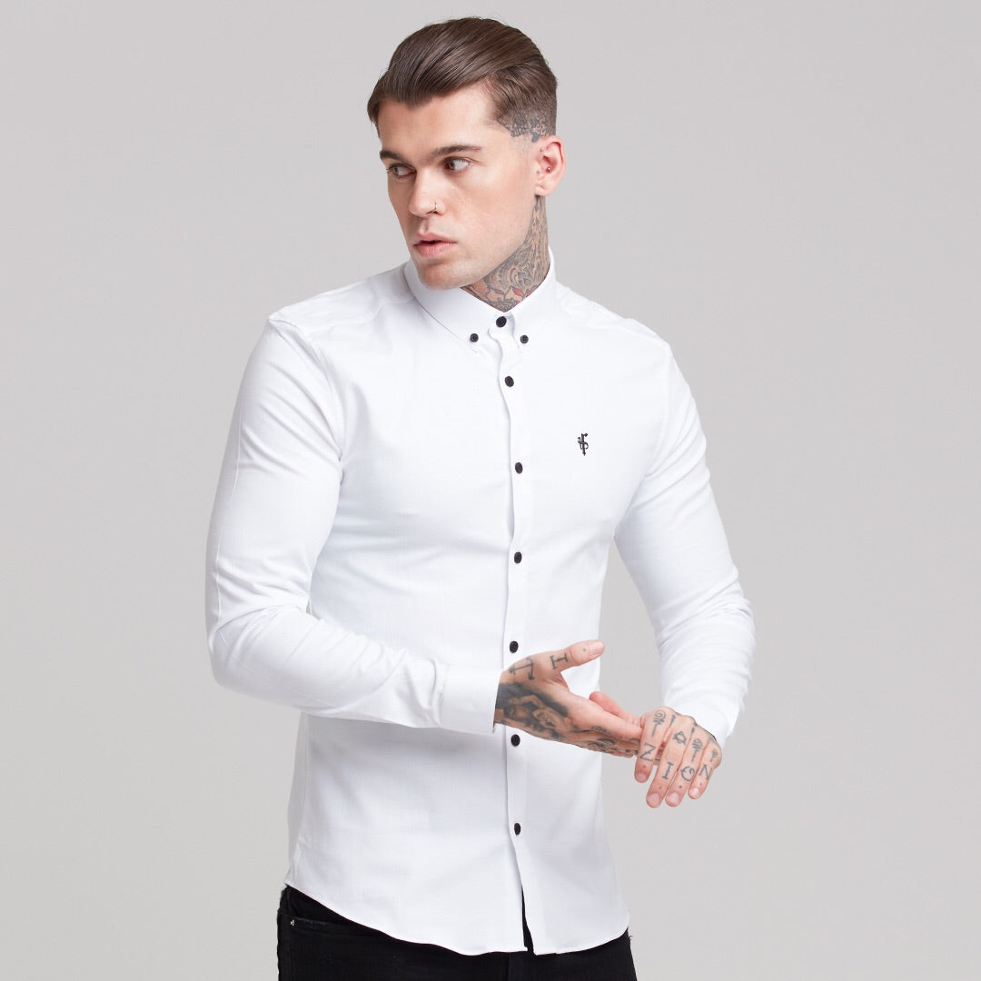 Super Slim Stretch Classic Oxford White - FS300