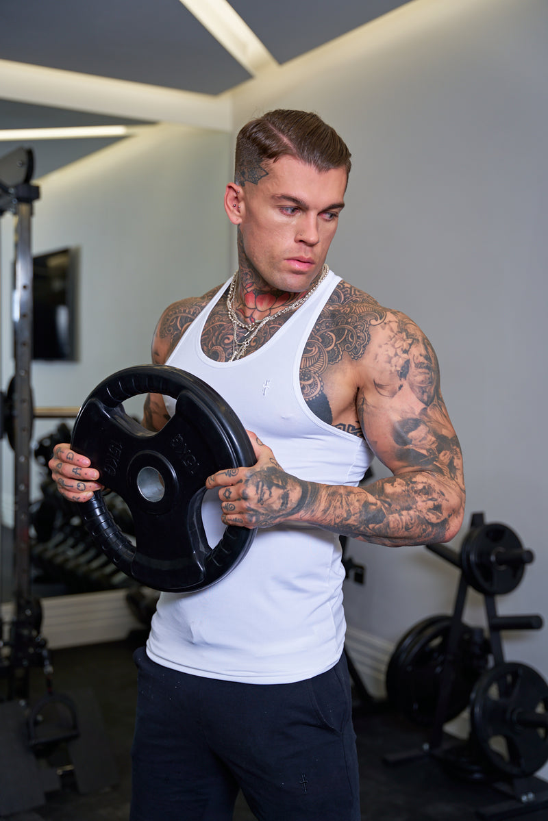 Father Sons White Gym Vest - FSH690 (PRE ORDER 18TH DECEMBER)