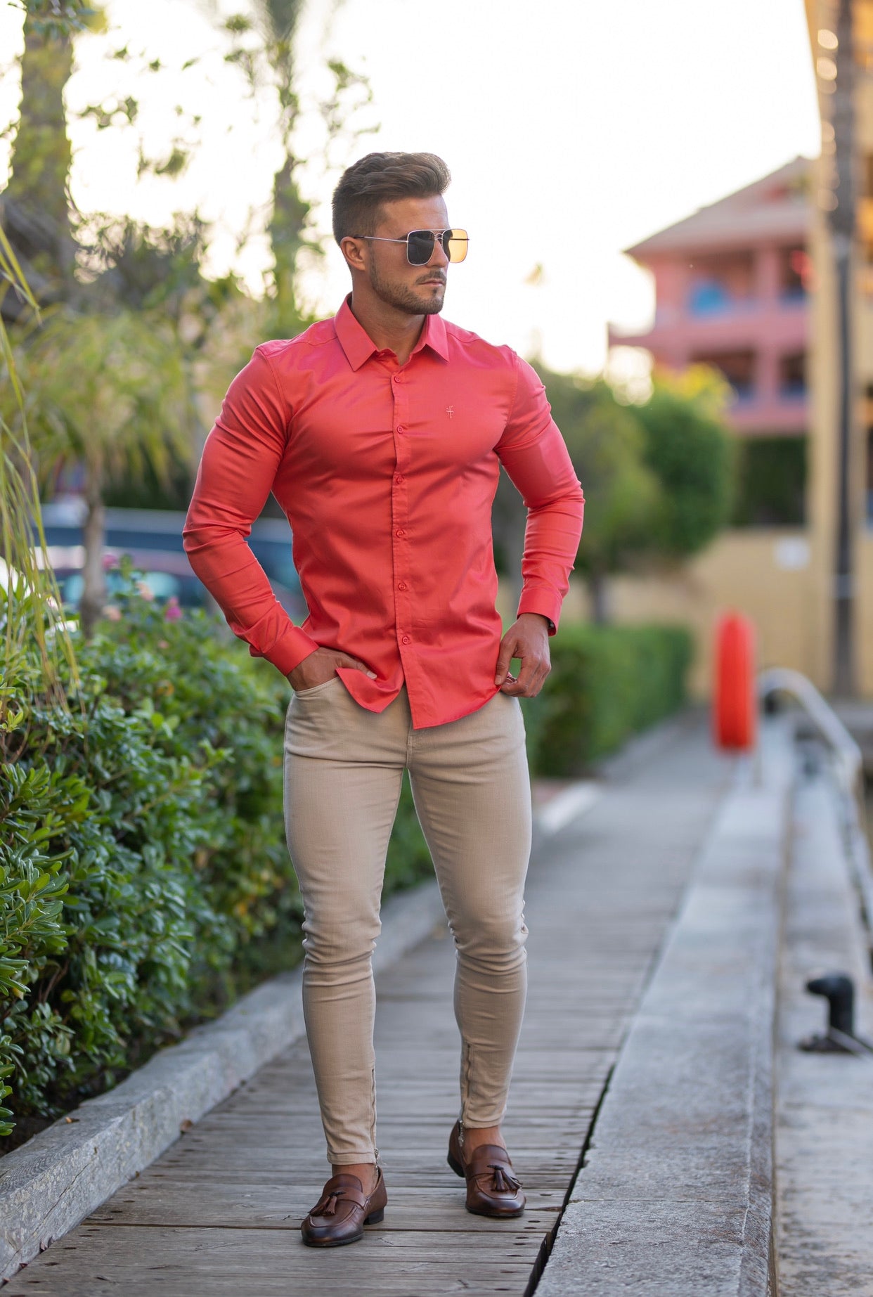 Super Slim Luxe Ultra Stretch Classic Coral Long Sleeve -  FS670