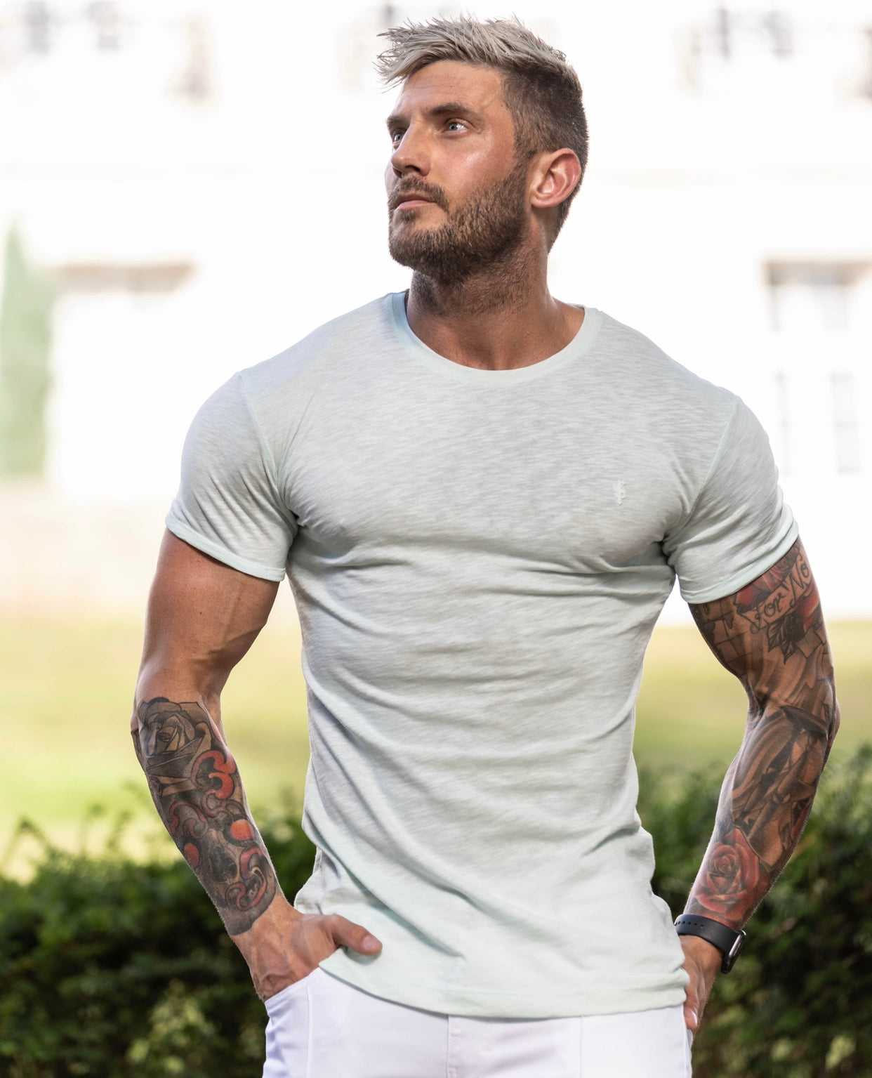 Mint Slub Crew Short Sleeve - FSH687