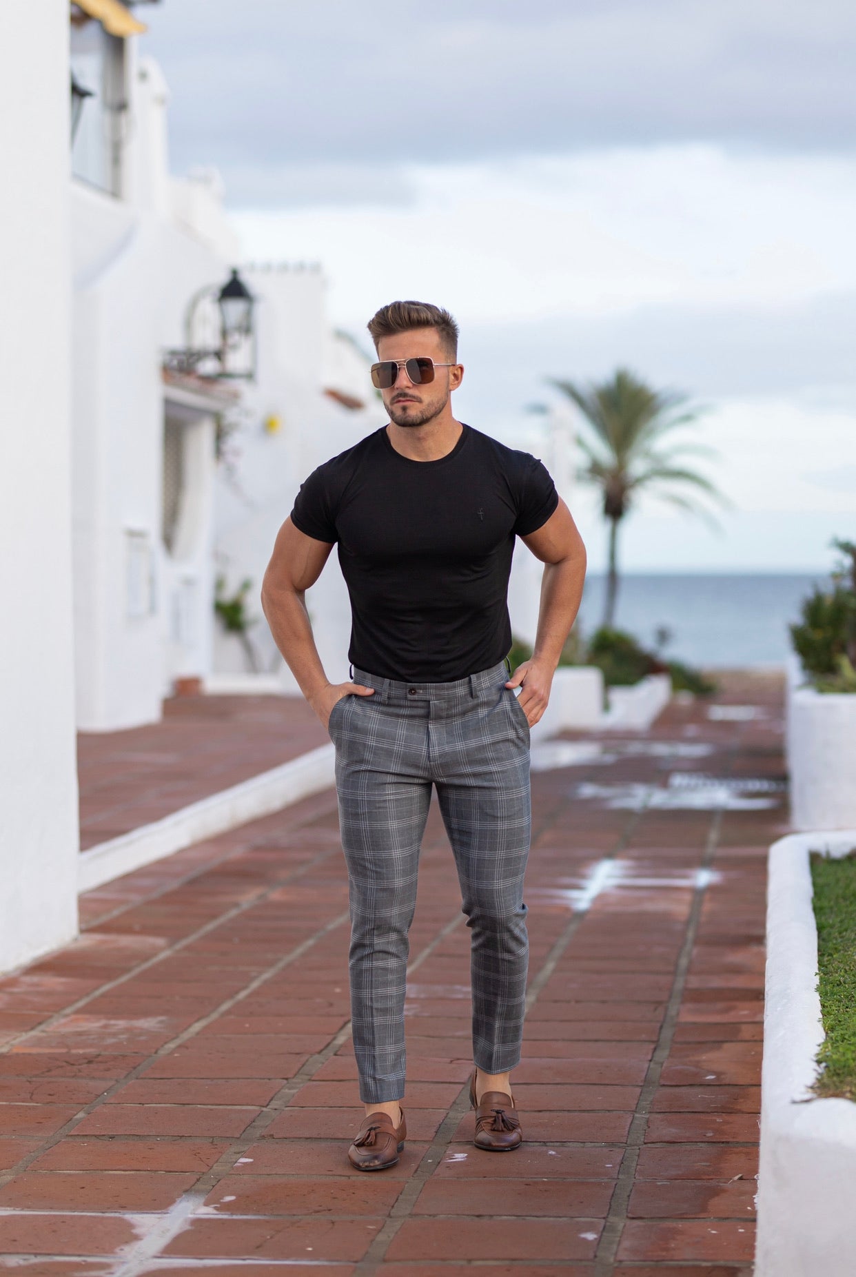 Black Bamboo Crew T Shirt - FSH577