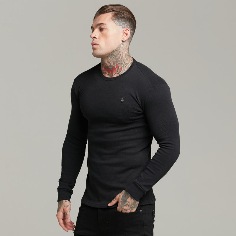 Father Sons Classic Black Super Slim Sweater - FSH409