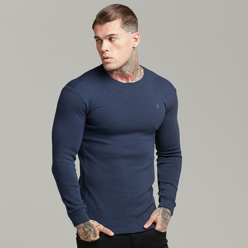 Father Sons Classic Navy Super Slim Sweater - FSH410