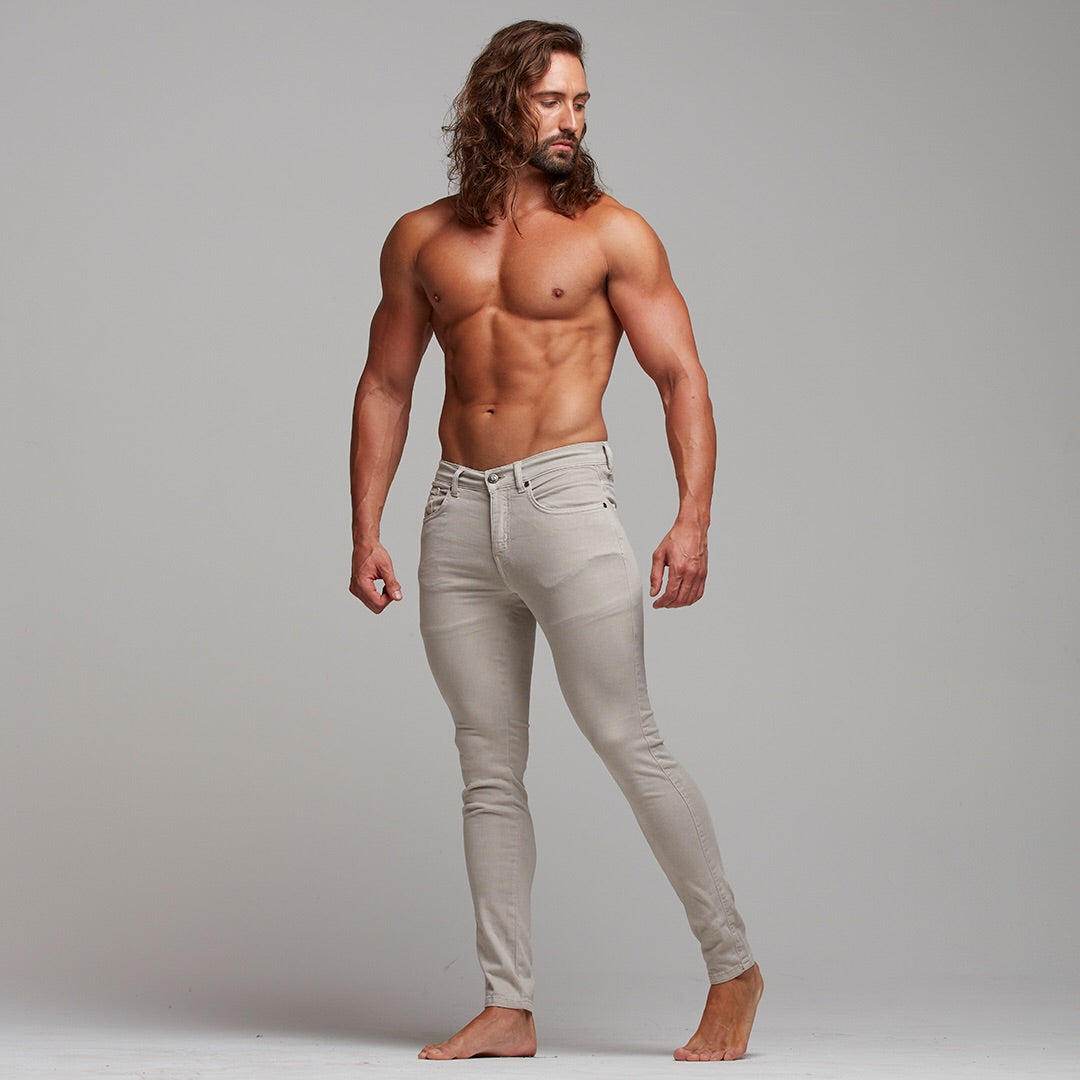 Slim Stretch Beige Jeans - FSH134