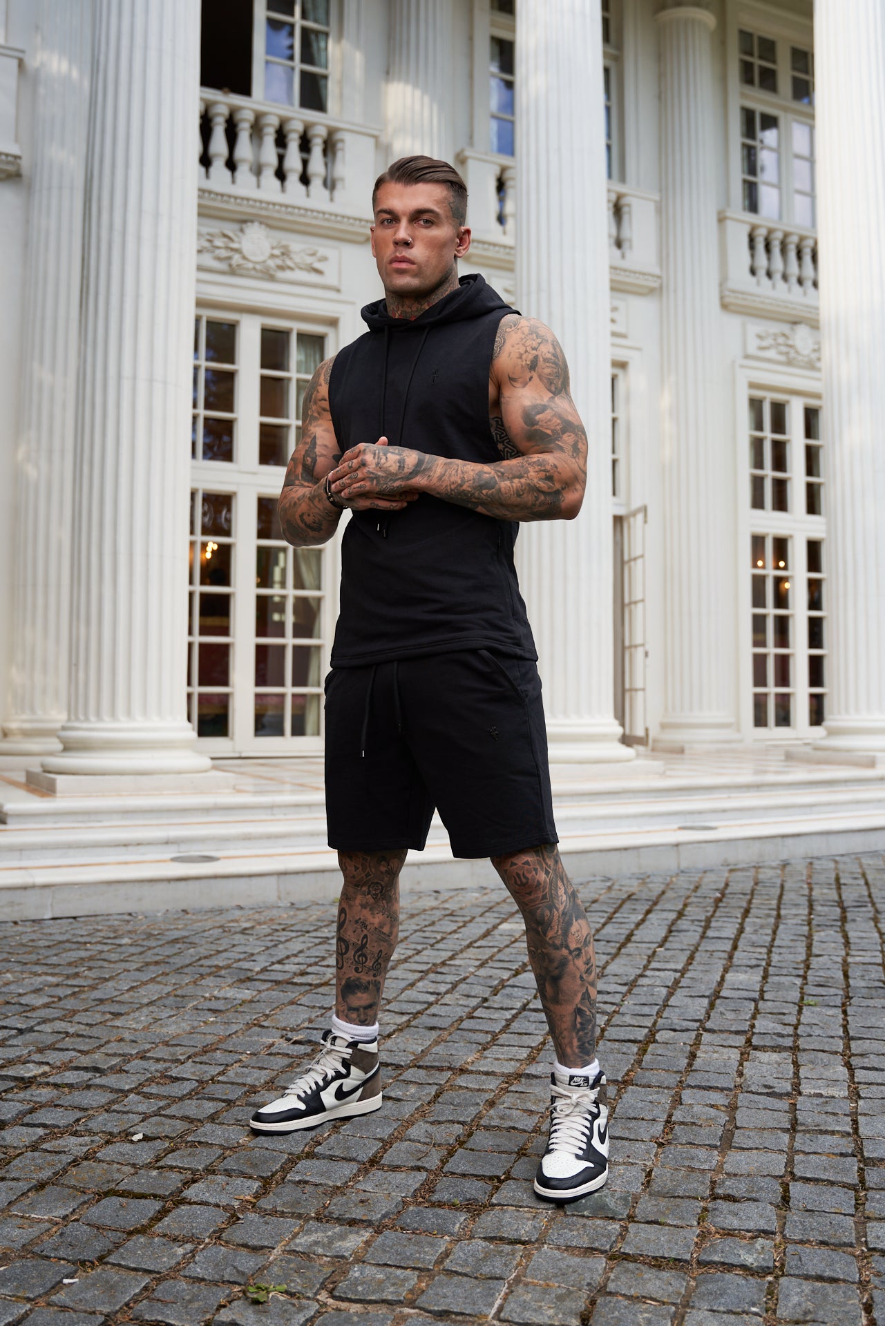 Black Elasticated Shorts - FSJS656