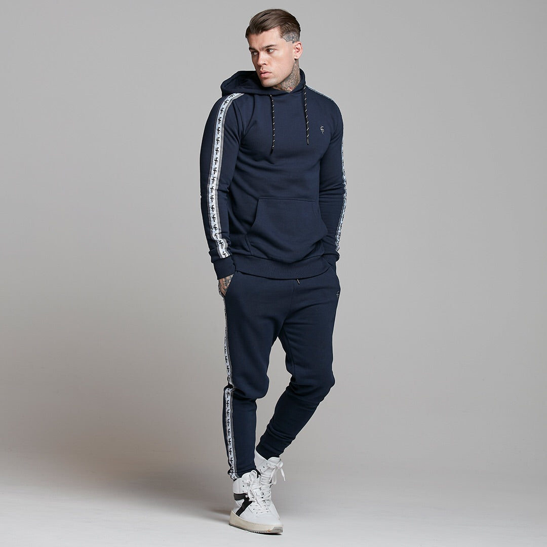 Tapered Navy Hoodie Top - FSM005 (LAST CHANCE)