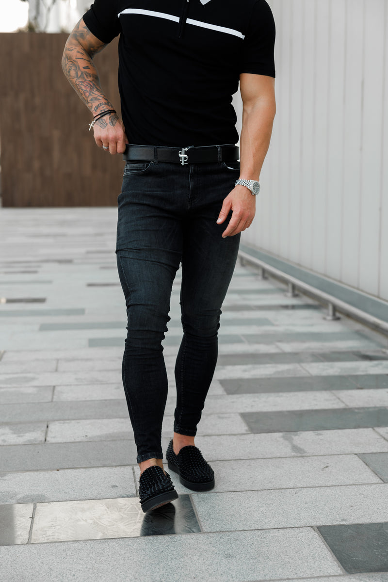 Father Sons Ultra Stretch Black Slim Jeans - FSJEAN003