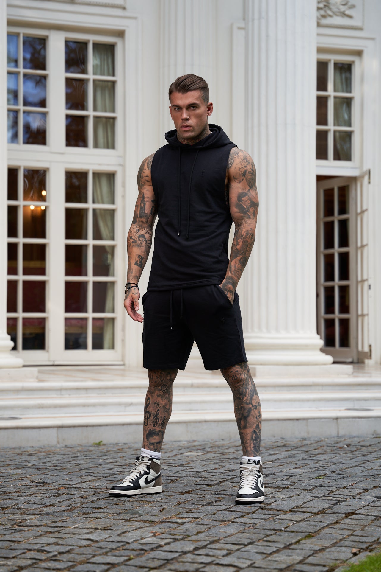 Black Elasticated Shorts - FSJS656