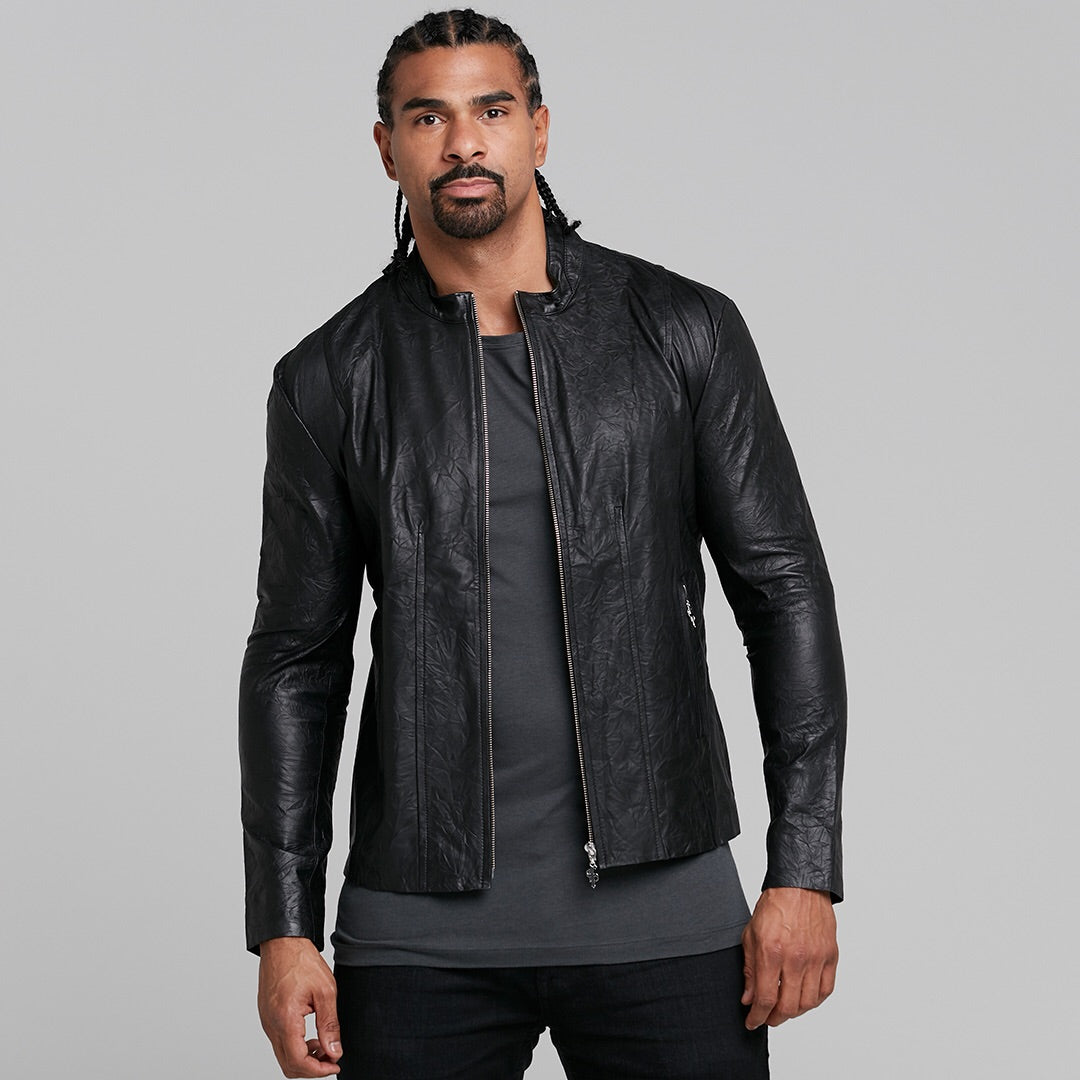 Black Lambs Leather Jacket - FSH163