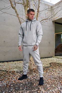 Father Sons Stone Grey Relaxed Fit Rib Panel Sweat Pants - FSH722