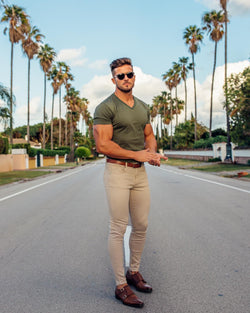 Father Sons Classic Khaki V Neck - FSH321