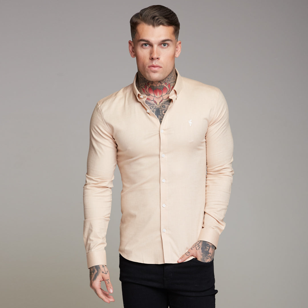 Super Slim Stretch Classic Oxford Sand - FS358