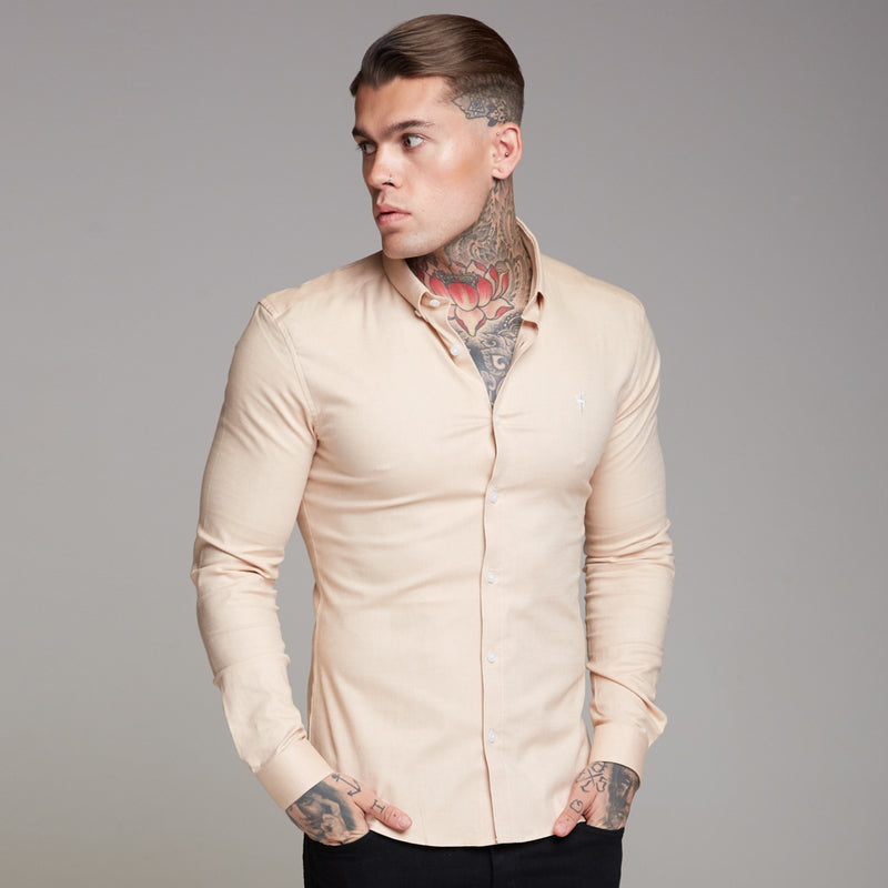 Father Sons Super Slim Stretch Classic Oxford Sand - FS358