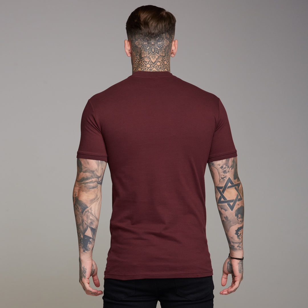 Classic Burgundy Grandad Polo Shirt - FSH195
