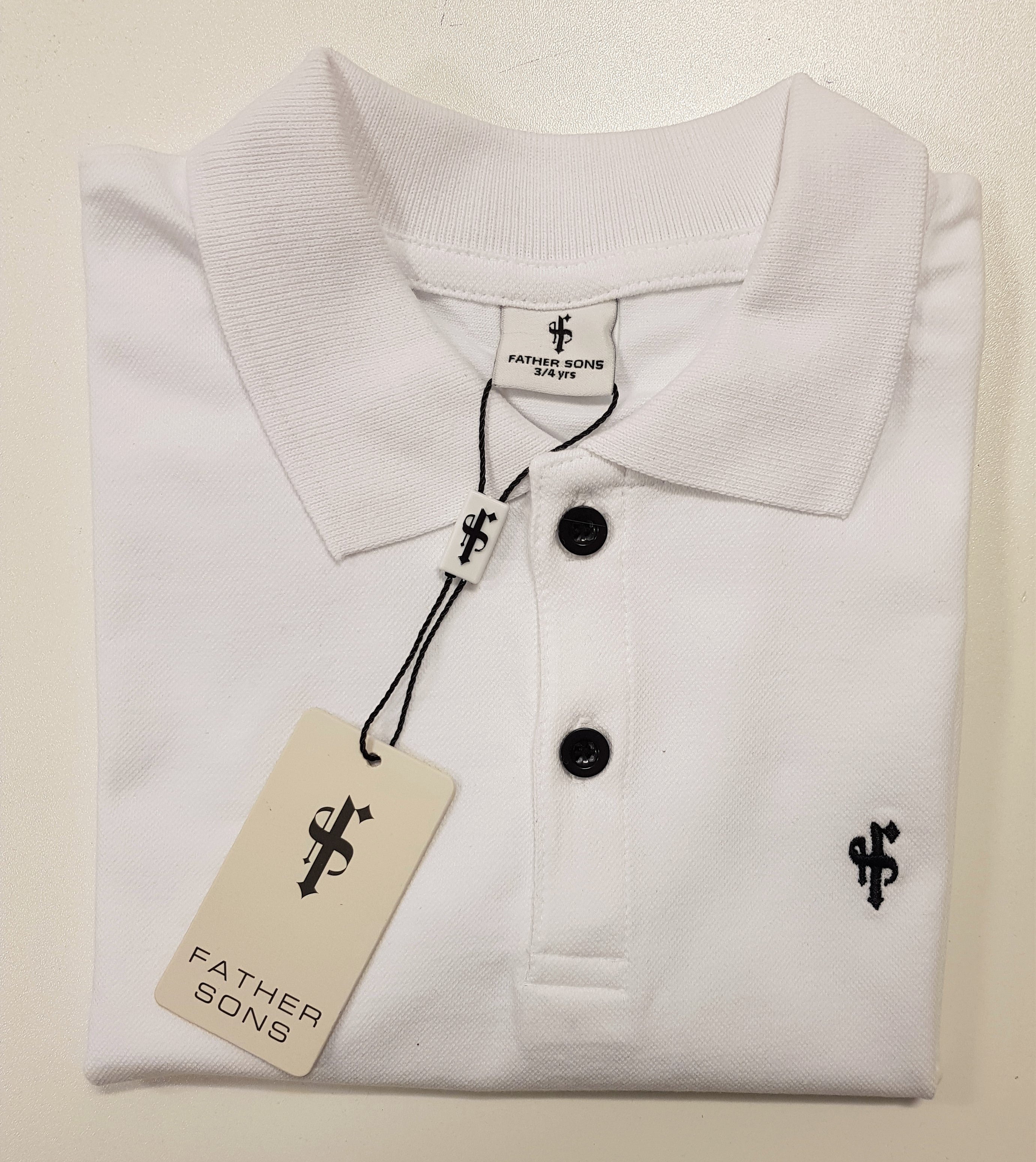 Boys Classic White Polo Shirt - FSB021 (LAST CHANCE)